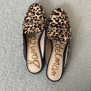 Sam Edelman cheetah print mules